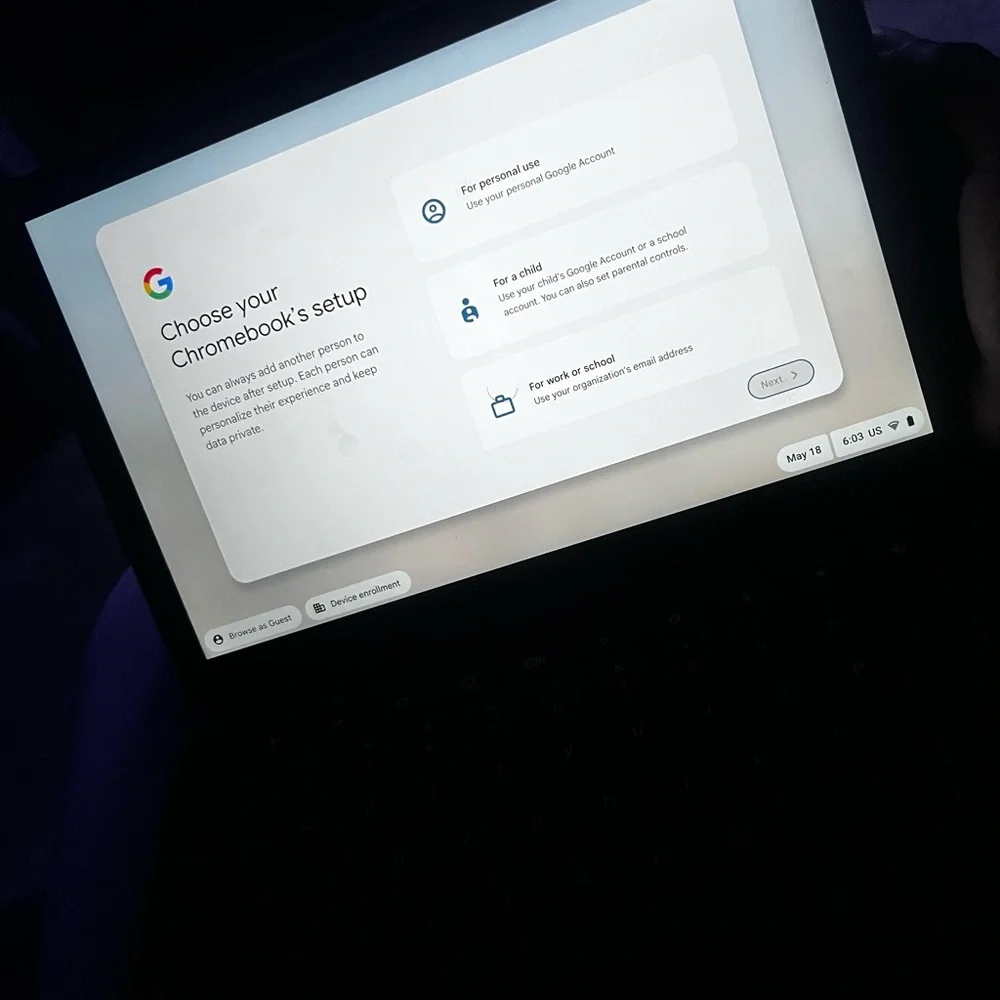 Black Chromebook Laptop